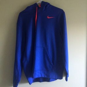 Nike men blue and orange hoodie